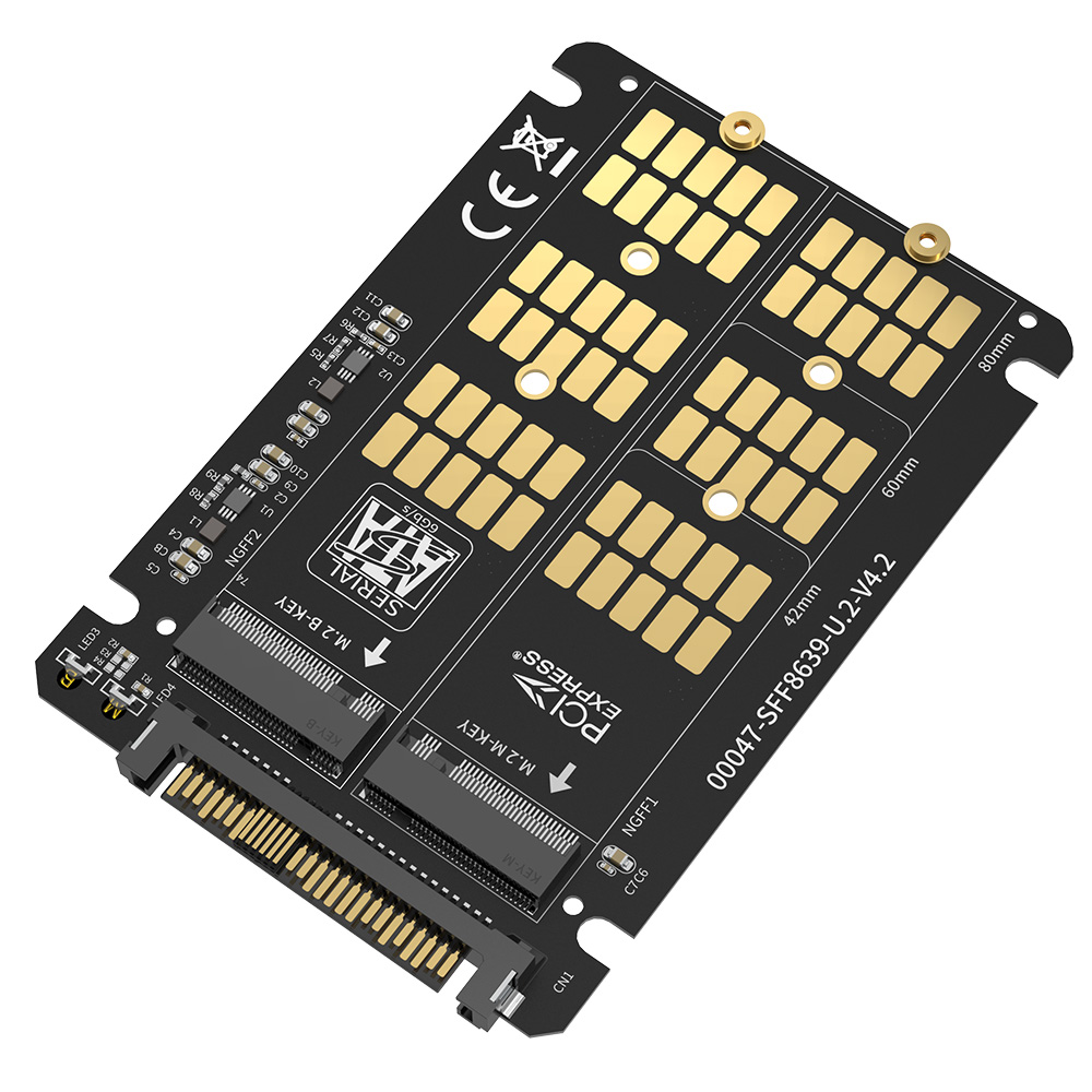 MAIWO KT047 M.2 SSD to U.2(SFF-8639) adapter,support M.2 B-key SATA ,M.2 B+M key SATA and M-key NVMe