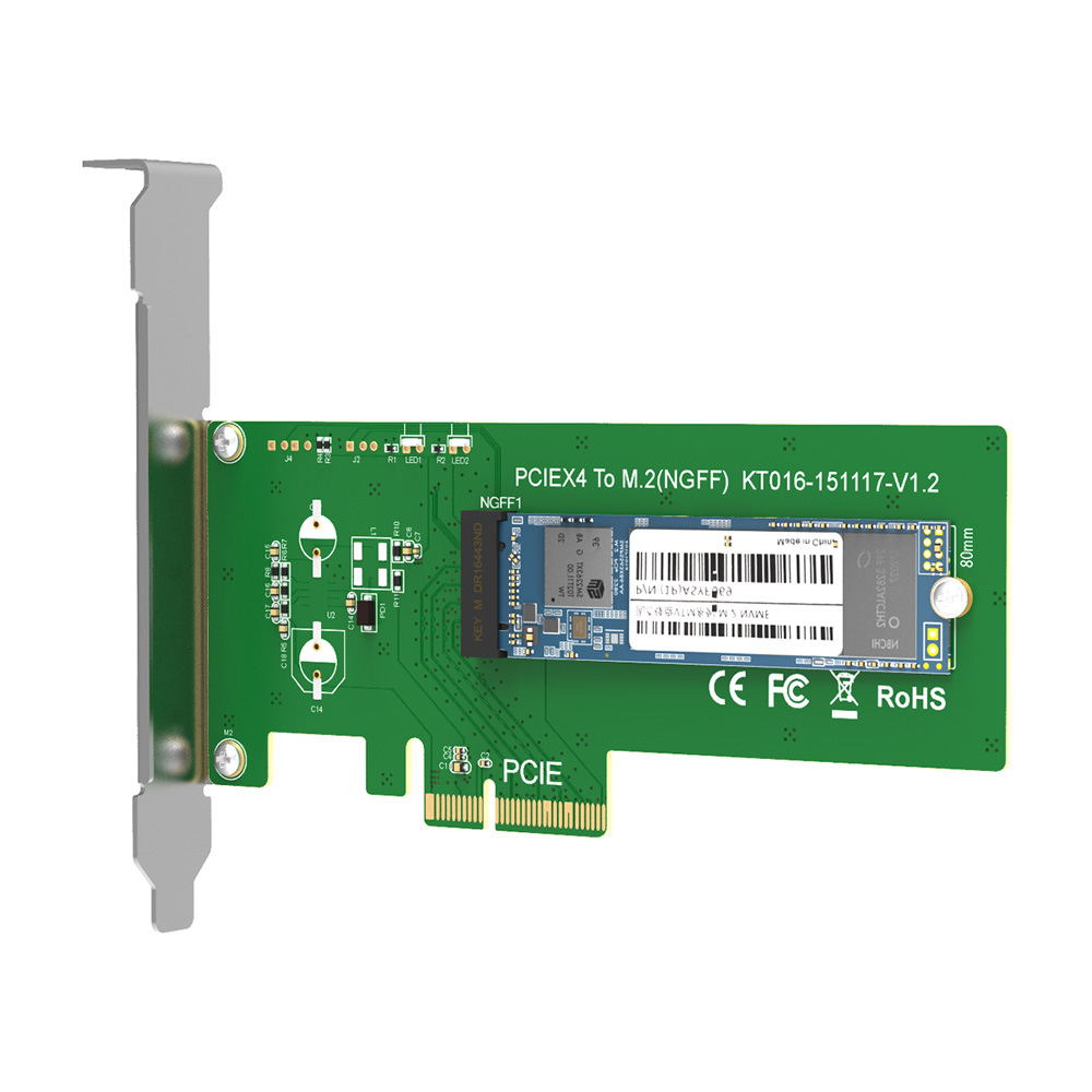 MAIWO KT016 M.2 NVMe PCIex4 Adapter, PCI-E PCI Express Converter Expansion Card, support M-key NVMe 