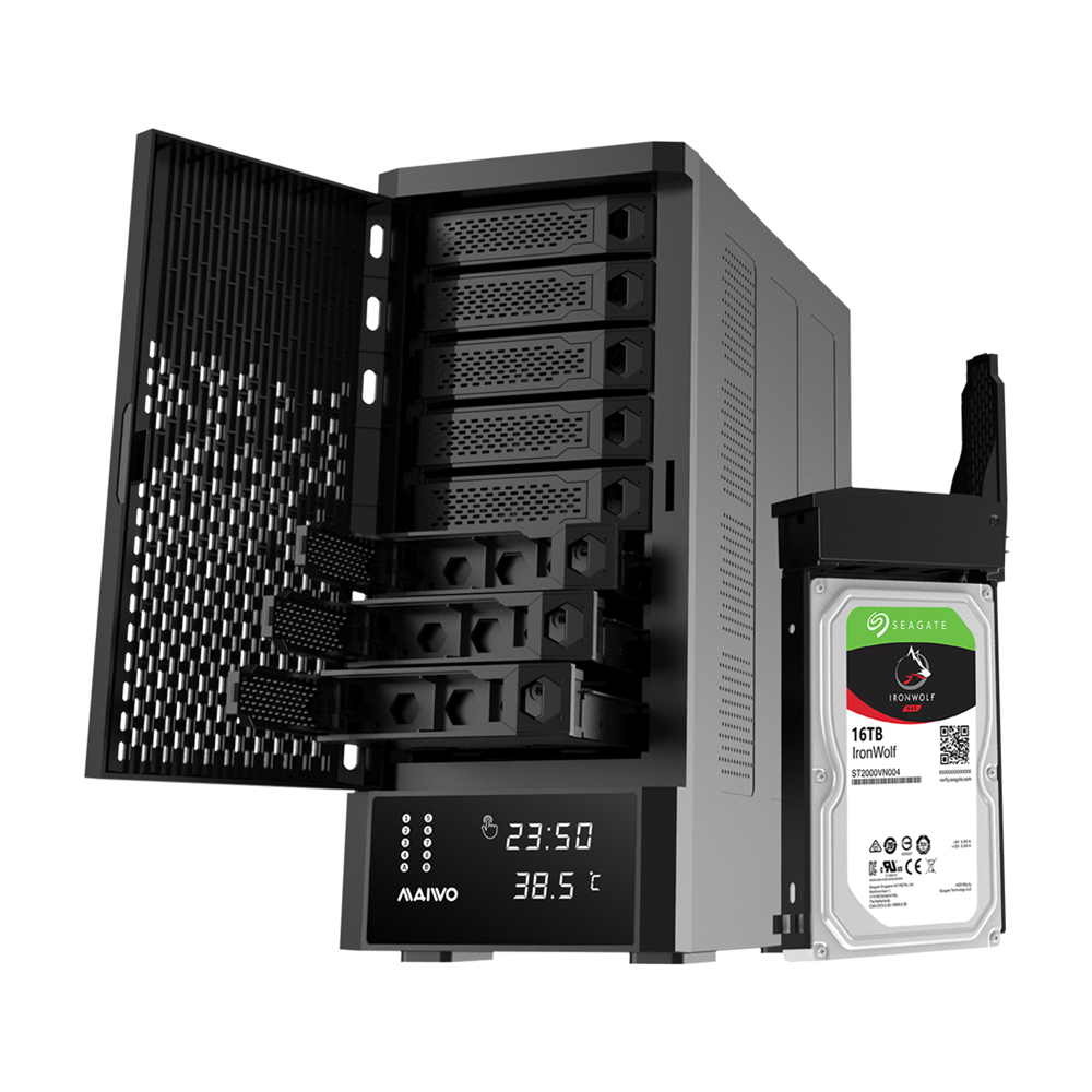 MAIWO K8AC 8 Bay RAID Enclosure Docking Station, Direct Attached Storage (DAS) for 2.5/3.5" SAT