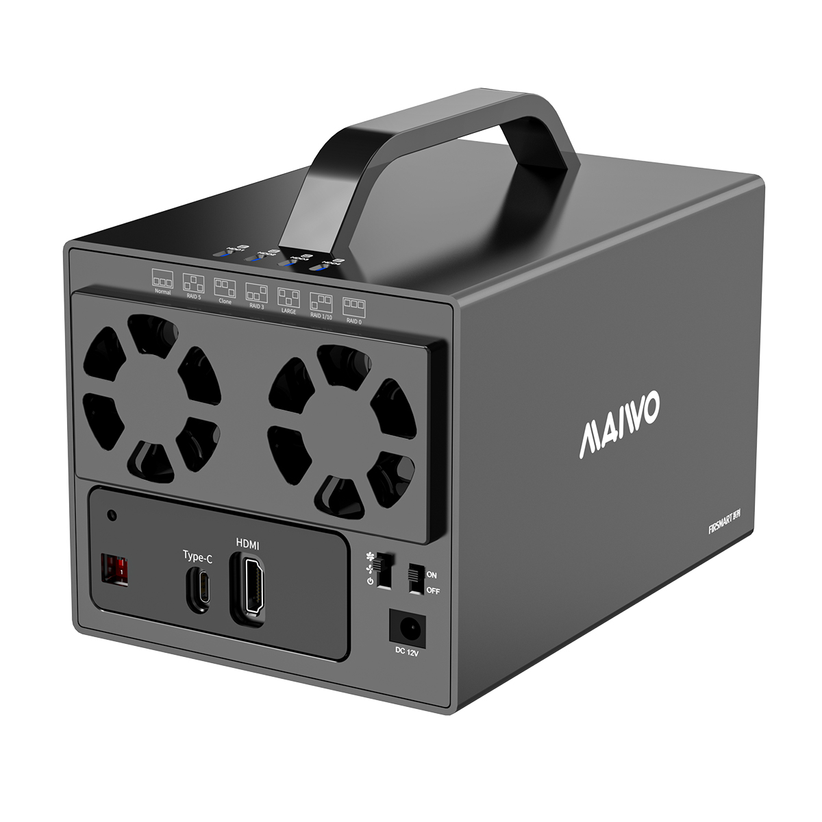 MAIWO 4 Bay RAID SATA SSD HDD Enclosure with Fan